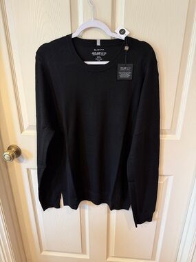Kenneth Cole Slim Fit Black Crewneck Sweater Sz XXL.  NWT. Box13